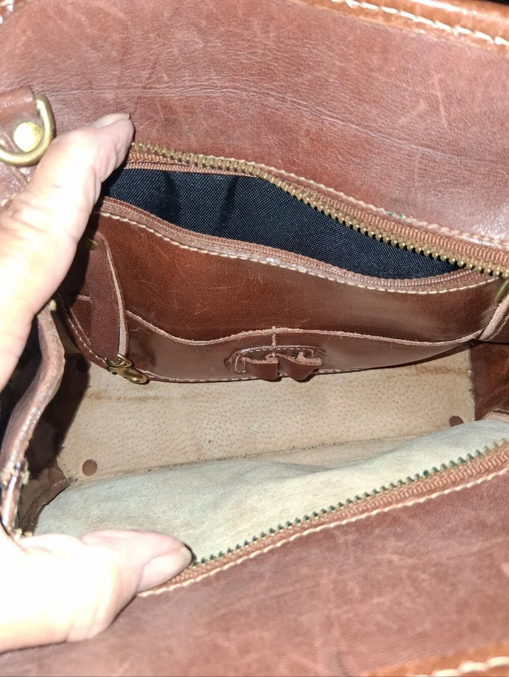 Leather Gator Hand Bag Brahmns